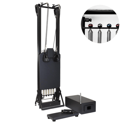 SPX® Max Reformer Bundle with Vertical Stand and High Precision Gearbar (Jet Black)